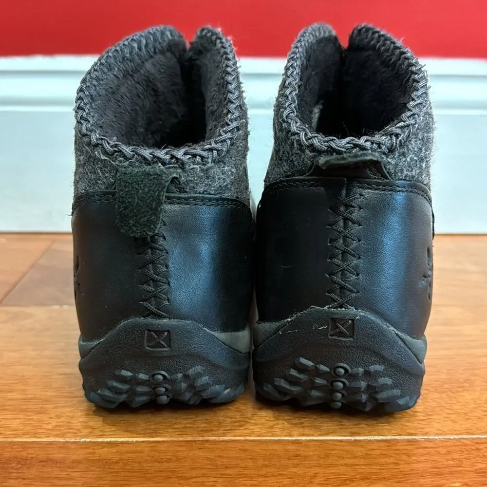 Sorel‎ Black Leather Joliette Thinsulate Waterproof Ankle Boots Size 8